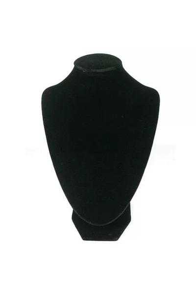 GemSale Suport coliere catifea neagră, 25×17 cm, bust prezentare bijuterii