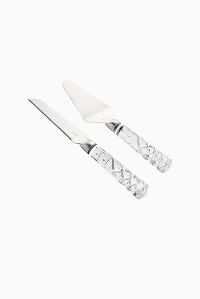 Waterford Celebrations Crystal Cake Serving and Knife Set