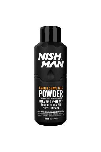NISHMAN Barber Shave Talc Powder Ultra-Fine White Talc 180g