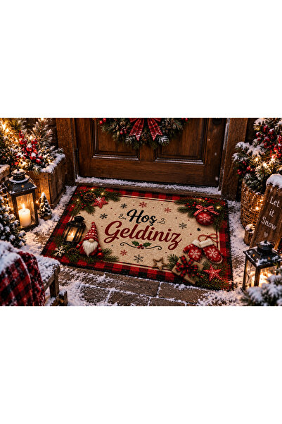 EVSEHOMES New Year Themed Door Mat 40X60 cm (Gift)
