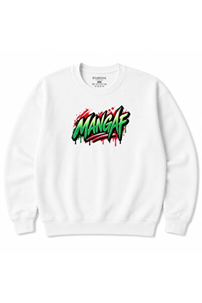 Rabona Fashion Mangaf Urban Graffiti Lettering Graphic Sweatshirt