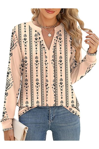 GENERAL Micoson Womens Tops Dressy Casual Long Sleeve Business Knit T Shirts ...