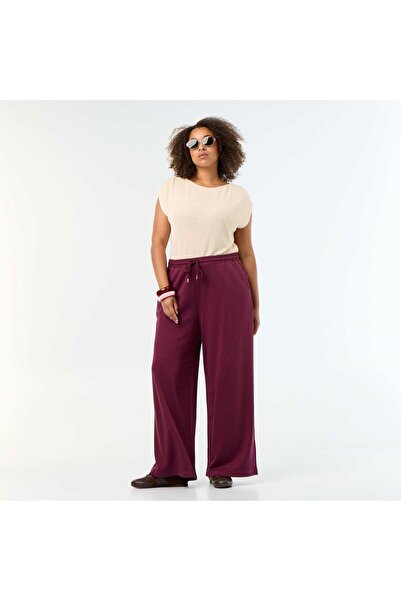KIABI Wide-Leg Plain Joggers Pink