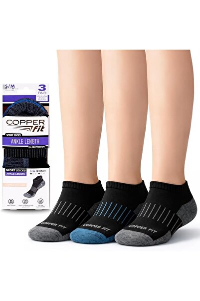 Copper Fit جوارب رياضية للبالغين من الجنسين (عبوة من 3 قطع)