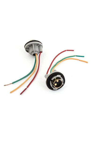 Xentech Light Set of 2 metal sockets P21w/5w 1157 with wiring for LED / incan...
