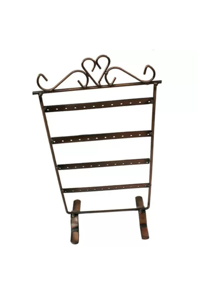 GemSale Suport metalic pentru cercei cu 4 bare, 31x18 cm - stand pentru bijut...