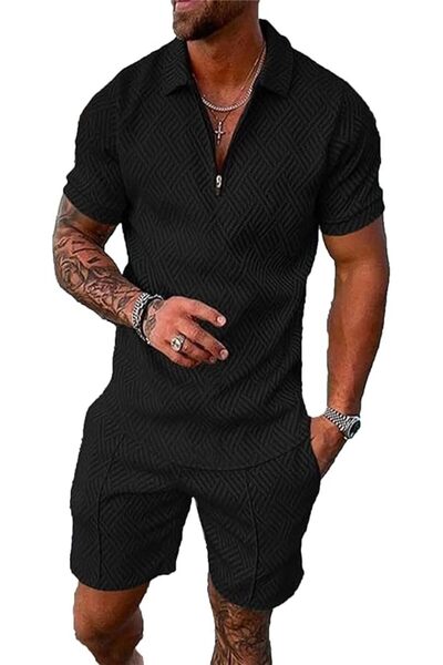 GENERAL BIRW Men‘s Track Suits 2 Piece Summer Short Sets Outfits Fashion Polo...