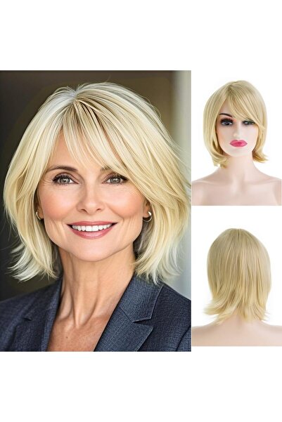 Dotail Dsimeig Women's Wig, 35 cm, Straight Hair, Heat-Resistant Synthetic Fi...