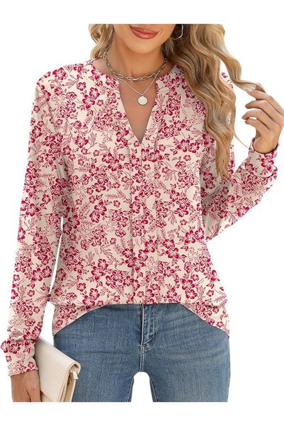 GENERAL Micoson Womens Tops Dressy Casual Long Sleeve Business Knit T Shirts ...