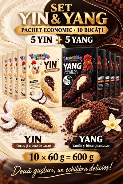 MR.PINOCCHIO Mr. Pinocchio YIN & YANG – Set economic, 10 bucăți × 60 g, 600 g