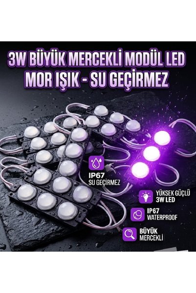 KLASGARAGE MERCEKLİ MOR PARMAK LED 5 ADET