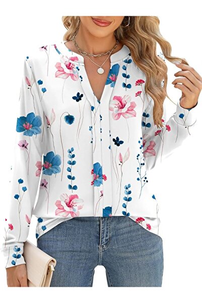 GENERAL Micoson Womens Tops Dressy Casual Long Sleeve Business Knit T Shirts ...