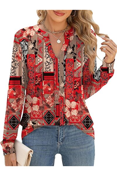 GENERAL Micoson Womens Tops Dressy Casual Long Sleeve Business Knit T Shirts ...