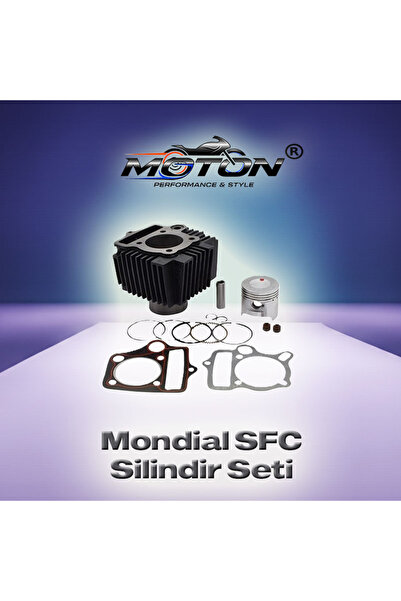 100cc Cub Komple Silindir Seti - Mondial SFC, Kuba Ege, Falcon Uyumlu (Piston Segman Conta Dahil)