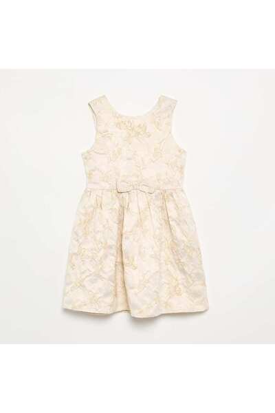 KIABI Sleeveless Princess Dress With Bow Beige