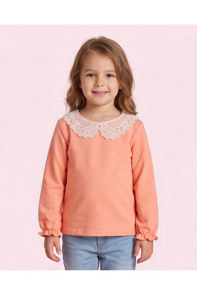 REDTAG Girls Pink Printed Sweatshirt