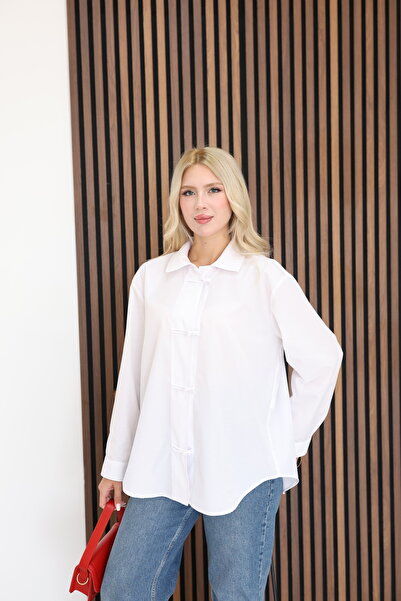 solena sln Women's Chinese Buttoned Trendy Basic Stylish Casual Shirt Suitabl...