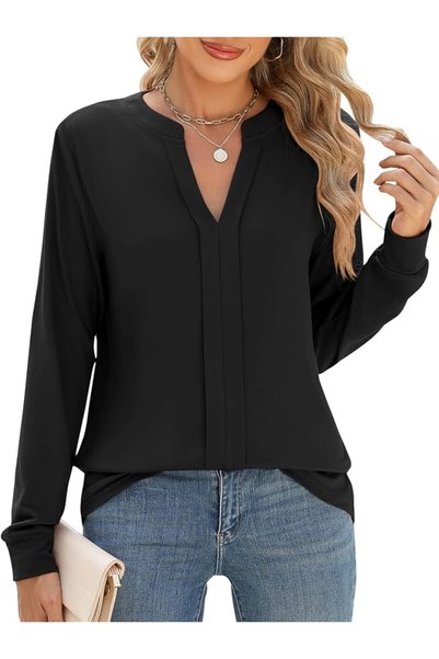 GENERAL Micoson Womens Tops Dressy Casual Long Sleeve Business Knit T Shirts ...