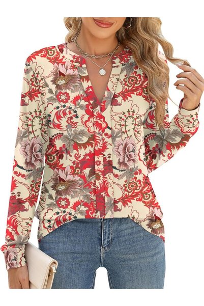 GENERAL Micoson Womens Tops Dressy Casual Long Sleeve Business Knit T Shirts ...