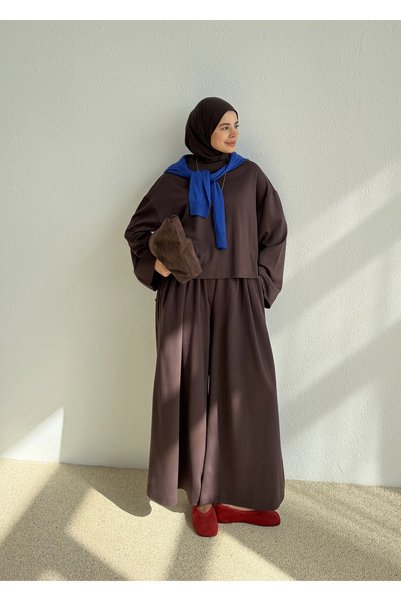 MODA AKSA 569 BTN İKİ İPLİK TAKIM KAHVRENGİ