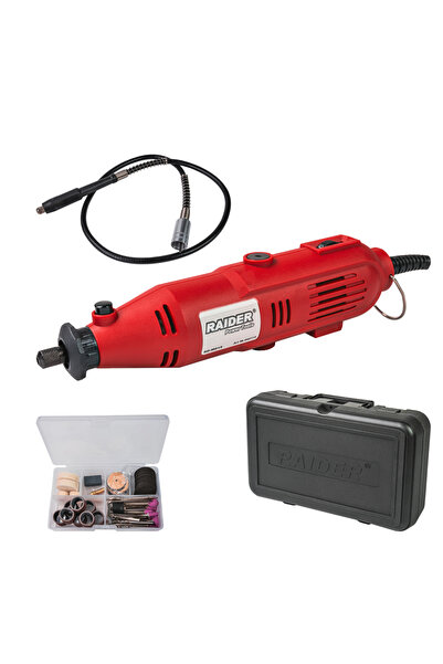 Raider Power Tools Set mini polizor drept 135W vit. var. 100 accesorii RD-MG15