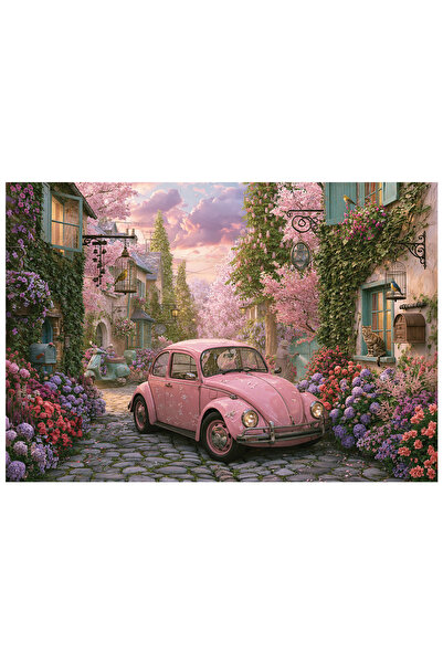 Anatolian Puzzle 500 Piece Jigsaw Puzzle - Pink Vosvos 3646