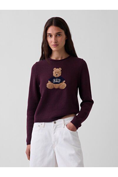 GAP Kadın Bordo 100% Pamuk Rollneck Kazak