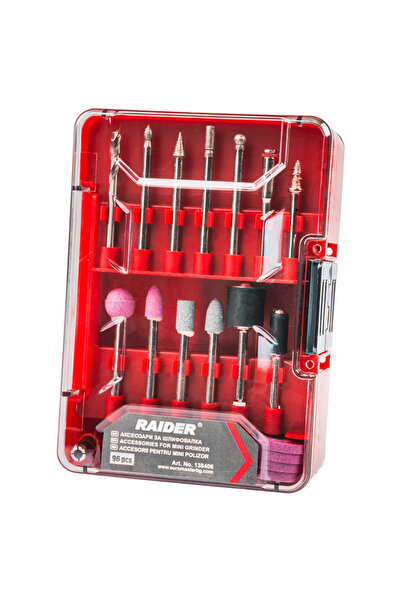 Raider Power Tools Set 96 accesorii pentru mini polizor drept in cutie