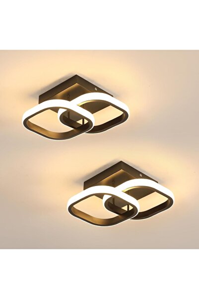 Dotail Set de 2 candelabre LED, 22W, 2475 lm, 3000K, 23 x 23 x 9.5 cm, Alumin...