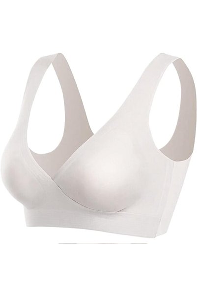 Dress Cici Nursing Sports Bra, Seamless Nursing Bra, V Neck Front Cross Feedi...