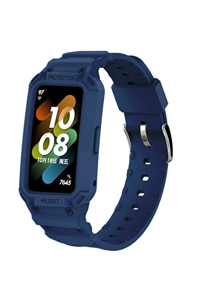 XGSM Curea cu carcasă pentru Huawei Band 6 / Huawei Band 7, Albastru