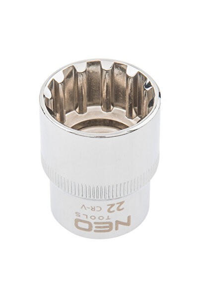 NEO Tools Tubulara hexagonala Spline 1/2", 22 mm 08-594