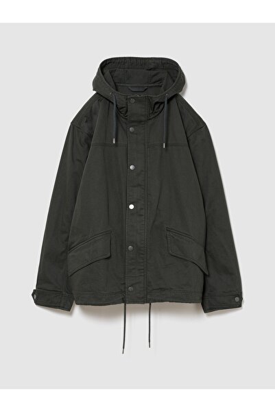 GAP Erkek Koyu Yeşil Oversized Utility Ceket