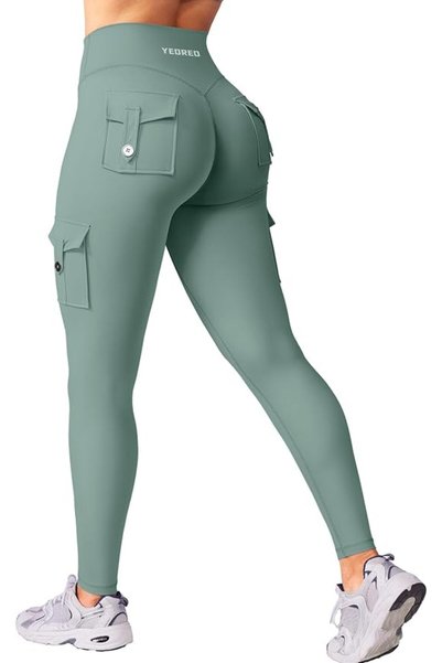 GENERAL YEOREO CoreFlex Workout Cargo Leggings with Pockets for Women Hidden ...