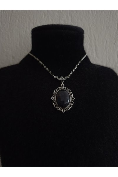 glactuca craft Hare Gothic Vintage Black Necklace Y2K