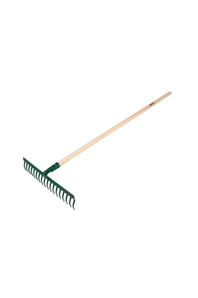 VERTO Grebla dreapta universala, 18 dinti, cap nituit, maner din lemn 15G058