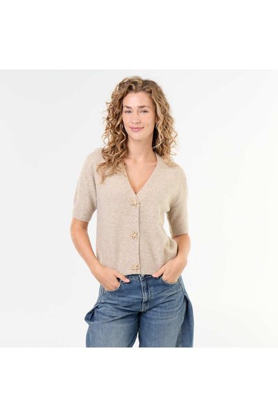 KIABI Sleeveless V-Neck Vest Beige