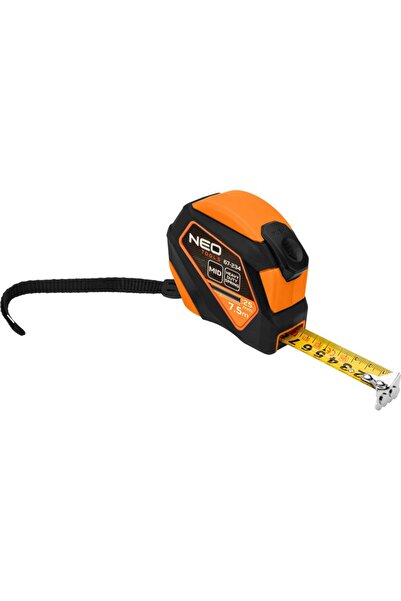 NEO Tools Banda de masurat din otel 7,5 m x 25 mm, cu blocare automata, buton...