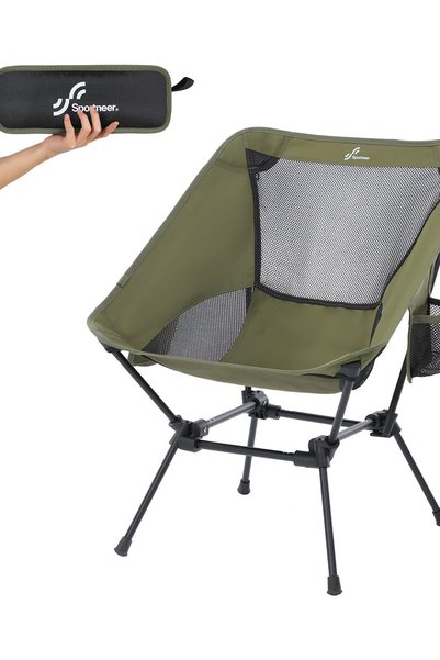 Sportneer Scaun de camping pliabil, capacitate de greutate 150 kg, 1,1 kg, di...