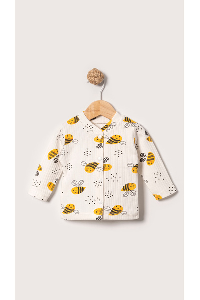 NEU KIDS Baby 100% Cotton Bee-Printed Hospital Discharge Newborn Set
