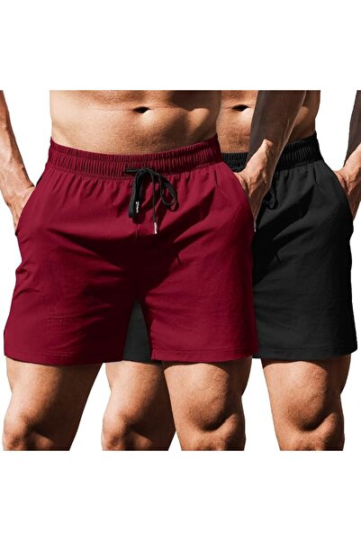COOFANDY Men's Running Athletic Shorts 5 Inch 2 Pack Gym Workout Shorts Fitte...