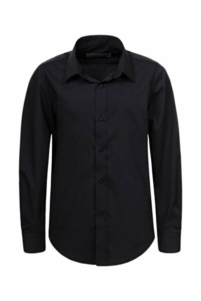 Generic Brand Camasa neagra baieti model slim-fit