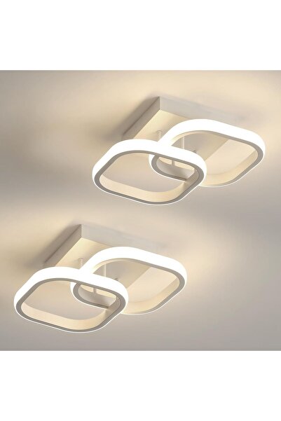 Dotail Set de 2 candelabre LED, 22W, 2475 lm, 4500K, 23 x 23 x 9.5 cm, Metal,...