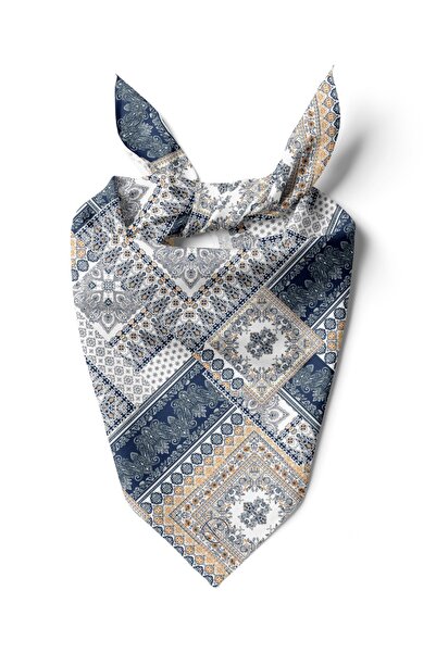 618 CONCEPT 55X55 Mosaic Patchwork Patterned Scarf