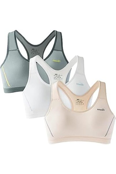 TERRIFI Training Bras, Seamless Racerback Teen Bra with Light Padding, Soft a...