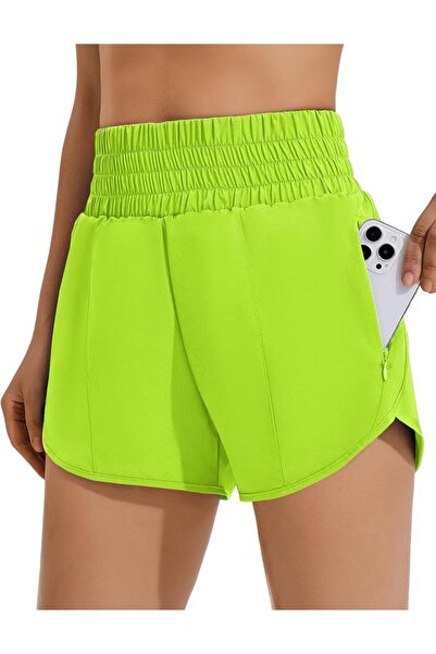 GENERAL PINSPARK Womens Athletic Shorts Running Workout Gym Short High Elasti...