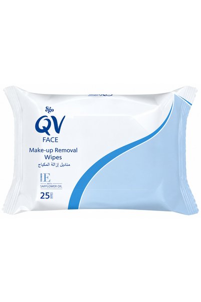 Qv مناديل إزالة المكياج من كيوفي - 25 منديل