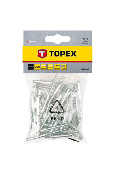 topex Set 50 buc. nituri de aluminiu 4 x 8 mm 43E401