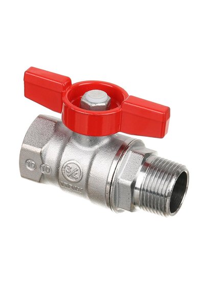 ANTBRO Robinet de Trecere pentru Apa, 3/4", Interior - Exterior, Maner Flutur...