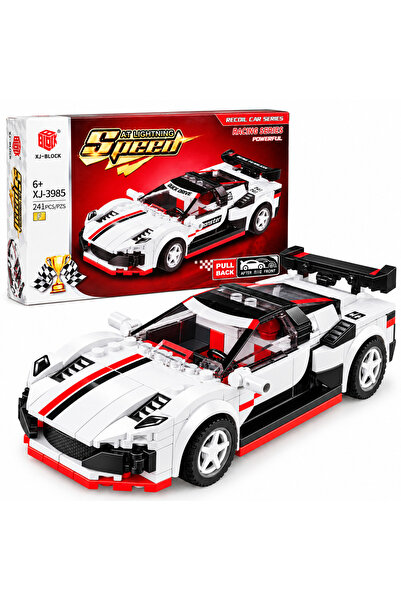 XJ BLOCKS Set de construit mașină sport Racing, 241 piese, mecanism Pull-Back...